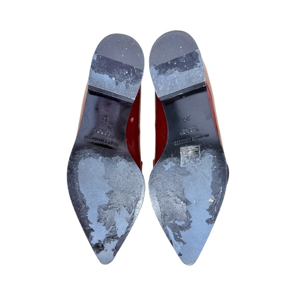 Nicholas Kirkwood Patent Leather Pointed Toe Slip On Loafers Burgundy Preppy - Picture 7 of 11